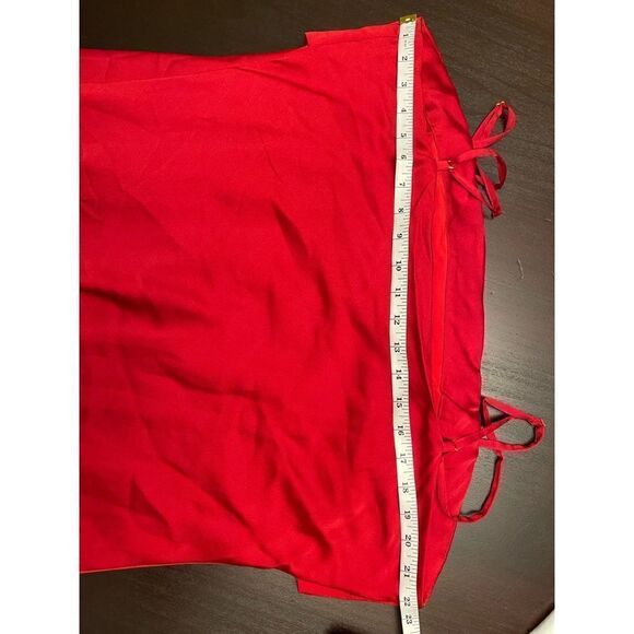 Anthropologie - Hutch Red Bow-Front Slip Midi - Picture 10 of 11